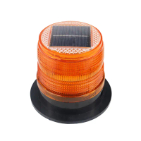 LED Solar Magnetic Flash Warning Light Night Flashing Lamp Car Truck Roof Beacon Wireless Battery St