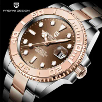 Luxury Men Watch PAGANI DESIGN Mechanical Wristwatch Business Brand Stainless Steel Automatic Sapphire Glass Waterproof Calendar