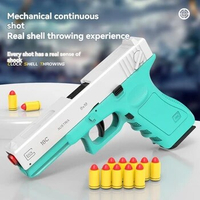 G18 Toy Gun Soft Bullet Shell Ejecting Gun Toy Alloy M1911 Colt Pistol Handgun Manual Airsoft for Adult Boy Shooting OutdoorGame