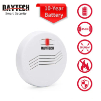 Hot Sale Daytech Smoke & Heat Detector| Wireless Fire Alarm| For Homes & Warehouses| Home Wireless S