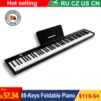 88 Keys Foldable Piano Multifunctional Digital Piano Portable Electronic Keyboard Piano for Piano Students Musical Instruments