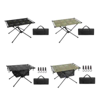 Folding Camping Table with Carry Bag Aluminum Alloy Furniture Camp Table Portable Desk for Travel BBQ Yard Backpacking Patio