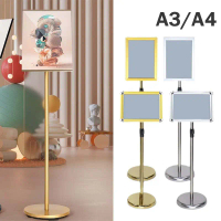 Frame Akrilik A4/A3 Standing Sign Display Harga Frame Standing Display Floor Stand 70-120cm  Floor S