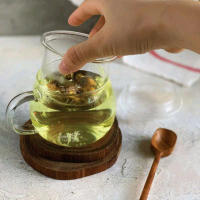 Gelas infuser tutup kaca