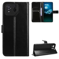 For Asus ROG Phone 8 Pro Luxury Leather Flip Wallet Phone Case For Asus ROG Phone 8 Case Stand Function Card Holder