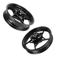 Topteng Front &amp; Rear Wheel Rims Black For Kawasaki Z400 EX400 Ninja 400 ABS 2018-2023