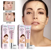 Eelhoe Repair CC Cream Natural Concealer Waterproof Smear-Proof Repair Whitening Skin Moisture Replenishment CC Cream Cosmetics