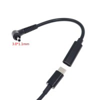 USB Type C Female to 3.0*1.0 / 3.0x1.1mm Male Plug USB C Power Adapter Converter Laptop Charging Cable Cord for Acer Asus