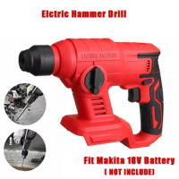 18V Rotary Hammer Drill Electric Impact Drill Cordless Concrete Breaker Rechargeable Power Tool For Makita 18V Battery