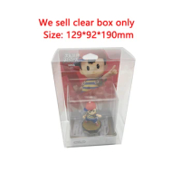 10PCS Transparent Clear Protective PET box For amiibo for Super Smash Bros Collection Display Storage Box