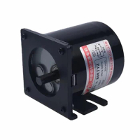 80KTYZ AC 220V 5-80RPM Small Slow Speed 60W Permanent Magnet Synchronous Motor High Torque Micro CW/CCW Motor with Bracket