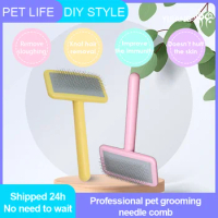 Yijiang Pet Cat Dog Rabbit Hair Brush Hair Massage Comb Open-Knot Brush Groming Cleaning Tool Stainless Steel Comb Needle