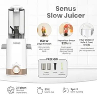 Senus Slow Juicer pengekstrak buah low watt tanpa ampas SJ-02