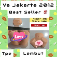 TPE - boneka silikon pria Getar 2in1