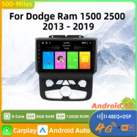 2 Din Android Car Radio Multimedia for Dodge Ram 1500 2500 2013 - 2019 GPS Navigation Carplay Auto Stereo Autoradio Head Unit