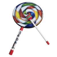 Lollipops Pattern Colorful Drum Percussion Instrument For Children Kindergarten Musical Edu