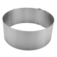 Cake Ring 6 to 12 Inch Adjustable Round Stainless Steel Cake Mousse Mould Ring Bakeware Tools Cake Decorating Mold Baking Ring