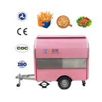 2.2m Length Mobile Food Trailer Truck Ice Cream Kiosk Cart Hot Dog Van For Sale In-House Kitchen Equipment Can Be Customized