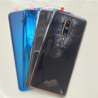 Battery Glass Back Cover Rear Door Housing Panel Case For Oneplus 7T Pro Replacement With Camera Lens