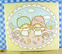 【震撼精品百貨】Little Twin Stars KiKi&amp;LaLa 雙子星小天使 雙面卡片-黃花園/綠蛋糕 震撼日式精品百貨