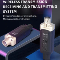 Microphone Wireless Transmitter Receiver Wireless Microphone System XLR Mic Converter Adapter MA5 UHF Automatic For Condenser