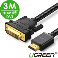 綠聯 HDMI轉DVI雙向互轉線 BRAID版 3M