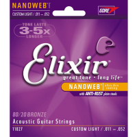 Elixir NANOWEB EXXF-11027 民謠吉他套弦 (11~52)