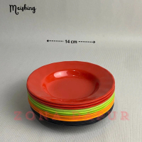 ￼(6 pcs) - Tatakan Gelas Melamin 14 cm, Piring Kecil Melamin, Piring Tatakan gelas Melamine, Piring 