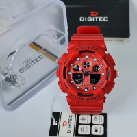 Jam Tangan Pria Digitec 2011 Dual Time Original Water