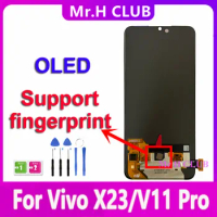 OLED For Vivo V11 Pro 1804 / X23 V1809A LCD Display Touch Screen Digitizer Glass Assembly Replacement Repair Parts 100% Tested
