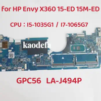 LA-J494P Mainboard For HP ENVY X360 15-ED Laptop Motherboard CPU: I5-1035G1 I7-1065G7 DDR4 L93868-601 L93870-601 100% Test OK