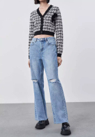 Urban Revivo Ripped Straight Jeans