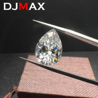 2023 DJMAX 0.1-13ct Pear Cut Moissanite Loose Stones Certified Super Moissanite Diamonds Gemstone D Color For Jewelry Making