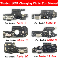 USB Dock Connector Charging Port Flex Cable For Xiaomi Redmi Note 5 5A 6 7 8 9 Pro 8T 9S 10 Pro Charger Board With Mic Module