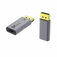 USB C DisplayPort 1.4 with 8k Speed Adapter Type C Female to DP Male 8K@60Hz 4K@144Hz converter
