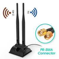 Dual Band 6DBi External 2.4G/5G Repeater wifi booster Wifi amplifier WIFI 6 Wireless SMA Antennas for Intel AX200 Magnetic Dock