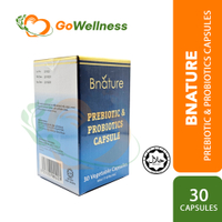 BNATURE Prebiotic & Probiotics Vegetable Capsules 10 Billion CFU Gut Health Inulin