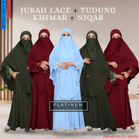 Set Jubah Noor Lace Sekali Tudung Khimar dan Purdah | Free Saiz  Wanita  Clothing