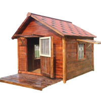 Outdoor Solid Wood Large Dog Golden Retriever Small Medium Dog House Villa Four Seasons Dog House One Piece Dropshipping