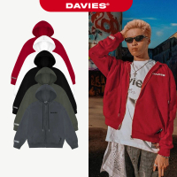 Áo hoodie zip local brand nỉ chân cua nam nữ DAVIES form rộng có dây kéo chính hãng mũ to nhiều màu 