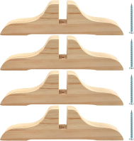 ขาตั้งฉากกั้นห้องพับได้ 4 ชิ้น CALIDAKA ขาตั้งฉากกั้นห้องไม้พร้อมสกรู ขาตั้งฉากกั้นห้อง ขาตั้งฉากกั้