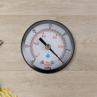 50mm Face Double Scale Pressure Gauge 0~-30nhg 0~-1Bar Mini Dual Scale Dial Gauge Pressure Gauge for