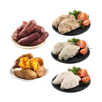 【金澤旬鮮屋】低醣健身8入組(完熟地瓜4+輕量舒肥小雞胸4)