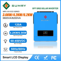 SUMRY ON Off Gird Solar Inverter Pure Sine Wave 3.6kw 4.2kw 6.2kw Hybrid Solar Inverter 24V 48V MPPT Solar Charge Support