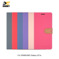 售完不補!強尼拍賣~SAMSUNG Galaxy A21s 側掀可立皮套 磁扣 支架可立 插卡