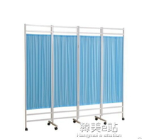 屏風可摺疊行動推拉帶輪隔斷布藝簾 雙11全館免運