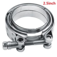 ESPEEDER 2.5 Inch 63mm Male/Female V-Band Clamp Flange Kit Turbo Downpipe Wastegate V-band Turbo Exhaust Pipes Car Accessories