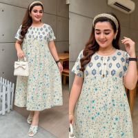 Daster Payung Rayon Busui Bumil Dress Wanita Panjang Pendek Tipis Motif Kain