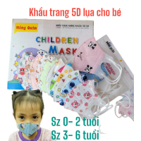 Set 50 chiếc Khẩu trang 5D Lụa cho bé Hồng Quân khẩu trang 5D trẻ em vải lụa cao cấp