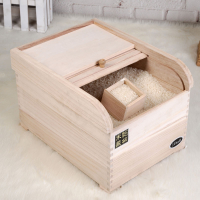 實木米桶 儲米桶 麵桶 環保特價密封實木質桐木碳化廚房儲物防蟲保鮮米箱米桶米缸儲糧箱『TS2138』